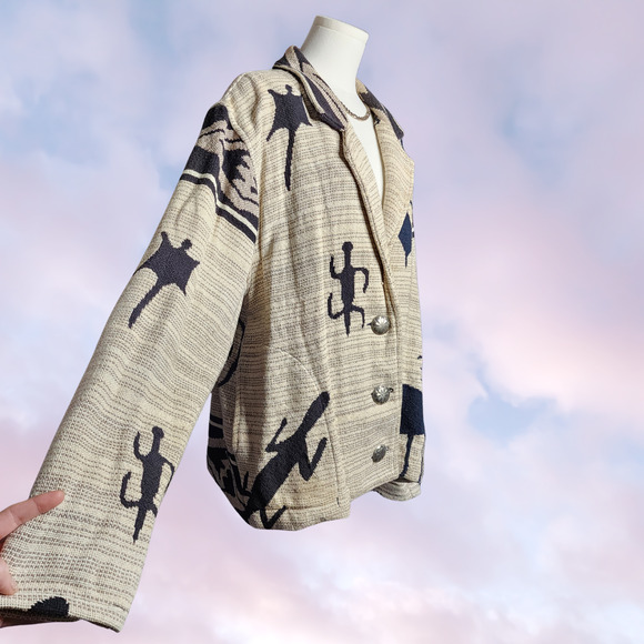 Vintage Painted Pony Southwestern Tapestry Cardigan Jacket 100% Cotton Women S/M - Picture 2 of 8